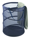 Pro Mart 3089034 Spiral Pop Up Laundry Hamper, Blue Mesh Polyester