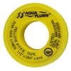 AQUA PLUMB, 3127Y, 1/2" x 260", Yellow P.T.F.E. Gas Line Pipe Thread Seal Teflon Tape