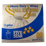 FIVE STAR, 3721375, 13GL TALL KITCHEN BAG DRAW STRING 80CT