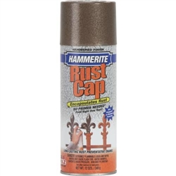 Hammerite Rust Cap 41120 12 OZ Brown Metal Hammered Finish High Gloss Spray Paint