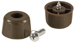 Brainerd, 434XC, 4 Pack, 7/8" x 1/2", Brown Plastic Screw Bumpers