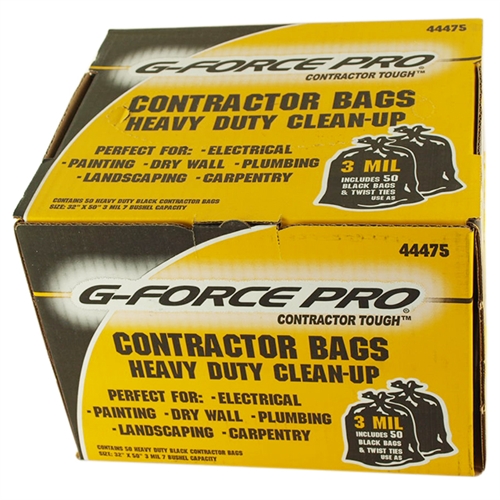 SteelCoat FG-P9934-51 Pro Contractor Bag, 42 gal, Clear