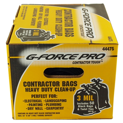 G-Force Pro 44476 2 Mil 55 Gallon Drum Liners Heavy Duty Tough Contractor  Black Trash