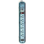 Phillips, S10045000112/17, 6 Outlet, Translucent Surge Protector With Automatic Shutdown Protection, 470 Joules