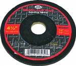 Tuff Stuff, 45GMET, 4-1/2" X 1/4" X 7/8" Arbor Metal Grinding Wheel Depressed Center