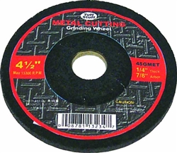 Tuff Stuff, 45GMET, 4-1/2" X 1/4" X 7/8" Arbor Metal Grinding Wheel Depressed Center