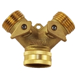 WAL-RICH 4603003 Two Way Lead Free Solid Brass Tap Manifold - Turns one tap into two