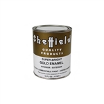 SHEFFIELD BRONZE 4740 1 Pint 16 OZ Exterior Super Bright Gold High Traffic Metallic Enamel Paint Oil Alkyd Based