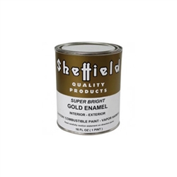 SHEFFIELD BRONZE 4740 1 Pint 16 OZ Exterior Super Bright Gold High Traffic Metallic Enamel Paint Oil Alkyd Based