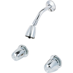 Gerber, 48-220, Two Handle 8" Center ADA Metal Handles, Compression, Shower Only Faucet, IPS/Sweat, Sliding Escutcheon Chrome