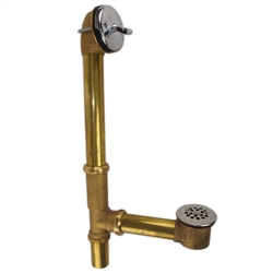 Aqua Plumb (Like Gerber) 4818 Chrome Trim 1-1/2" 20 Gauge Brass Heavy Duty Trip Lever Bath Drain