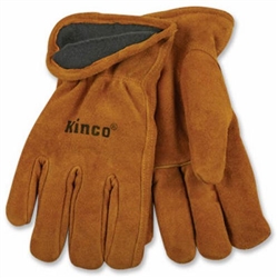 Kinco International 50RL M Medium Men's Lined  Full Suede Cowhide Leather Gloves