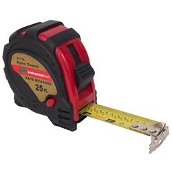 Tuff Stuff 51114 1" x 25' Rubber Covered Magnetic Tipped Tape Measure With Quick Lock And Easy Read Measurements