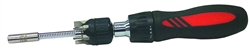 Tuff Stuff, 53317, 7 Pc. Ratcheting Screwdriver With Micro-Adjust Extension Stem, Includes 6 Bits