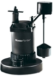 Pentair Water - Master Plumber, 539906, 1/3 HP, Plastic, Mechanical Submersible Sump Pump