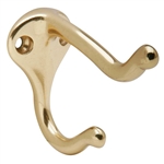 Ives 571A3 Brass Coat And Hat Hook