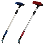 Hopkins 581-E Mallory Sport 8 Utility Broom Deluxe Telescopic Snow Brush/Scraper/Squeegee Combo Extends From 30" To 48" Insulated Cushion Grip - Color Varies 1 Per Order