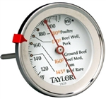 Taylor, 5939N, 5-1/2" Stainless Steel Classic Style Meat Dial Thermometer