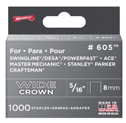 Arrow, 60530, 1000 Pack, 5/16" Heavy Duty Staple, Wide Crown, Fits Swingline/Desa/Powerfast