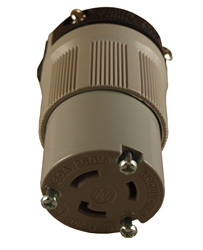 Cooper Arrow Hart, 6214, Locking Connector Plug Twist Lock NEMA L6-20R 20A 250V