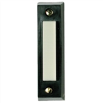 Heath Zenith, 666B, Wired Push Button, Black with White Center Button, Doorbell