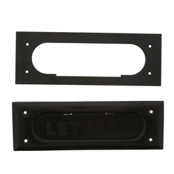 Ultra Hardware 67050 Black Aluminum Push-In Spring Loaded Flap, Letter Slot