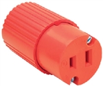 Pass & Seymour, 6882OCC10, 15 Amp, 125 Volt, Orange, Residential Heavy Duty Vinyl Construction Connector, 2 Wire