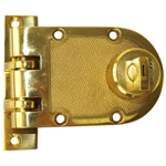 Marks 68F/3 Polished Brass Finish US3 Double Cylinder Solid Jimmy Proof Deadbolt Lock Set With Flat Strike And Ilco Captive Turn Knob Key