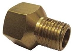 Brass Adapter, 3/8" Female Pipe FNPT x 1/8" Male Pipe MNPT, Lead Free