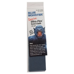 MILL-ROSE, 70171, 10 Mini Strips, 2" x 8" 150 Grit, Blue Monster Ultra Flex Premium Mini Strip Abrasive Sand Cloth, 100% Waterproof