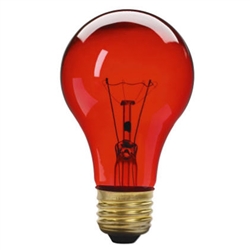 Westpointe 70804 25A19/TR 25 Watt 120 Volt Transparent Red Party Light Bulb