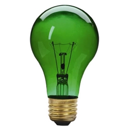 Westpointe 70803 25A19/TG 25 Watt 120 Volt Transparent Green Party Light Bulb