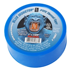 MILL-ROSE 70887 1" x 1429" Blue Monster PTFE Thread Seal Tape, Plumbers Teflon Tape