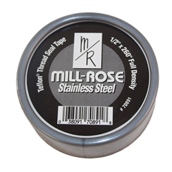 MILL-ROSE, 70891, 1/2" x 260" (silver) 3-WRAP Stainless Steel Teflon PTFE Thread Seal Tape