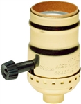 Pass & Seymour 7090PG 250 Watt 250 Volt 3 Way Brass Finish Incandescent Turn Key Metal Shell Lamp Holder Socket