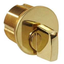 Ilco 7151TK1-03 Polished Brass US3 Replacement 15/16" Mortise Turn Knob Cylinder Lock
