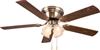 Ultra Hardware, 74003, Antique Brass, 52" Ceiling Fan Uses 4 Standard Medium Base Lamp Lights Bulbs