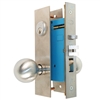 Marks 7400E/32D Satin Stainless Steel US32D Left Hand Grade 2 Office Thru-Bolted Contempo Knob Plate Mortise Lockset