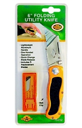 H.B. Smith Tools, 79202, 1 Folding Utility Knife , Knives, 6", Quick Change Blade, 5 Blades, ASSTD Colors