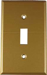 Mulberry, 81071, 1 Toggle Switch 1 Gang, Steel, Sprayed Brass, Wall Plate