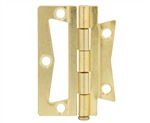 Tuff Stuff 86225 Polished Brass Plated 2-1/2" Non-Mortise Hinges With Screws (1 Pair)