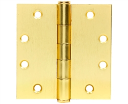 Tuff Stuff 86425BP Brass Plated 4-1/2" x 4-1/2" Template Hinges With Machine And Wood Screws (1-1/2 Pairs)