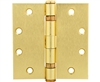 Tuff Stuff 86452 Satin Brass 4-1/2" x 4-1/2" Ball Bearing Template Hinges With Machine And Wood Screws (1-1/2 Pairs)