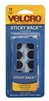 Velcro USA, 90069, 5/8", Black, 15 Sets/Pack, Velcro Sticky Back Hook and Loop Coins Fasteners on Strips