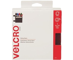 Velcro 90085, Red, 3/4" x 15' FT Roll, Sticky Back Hook and Loop Fastener Tape with Dispenser