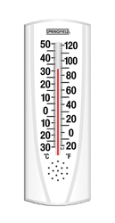 Springfield Precision, 90110, Indoor - Outdoor Vertical Thermometer, 6-3/4" x 2-1/4", F and C