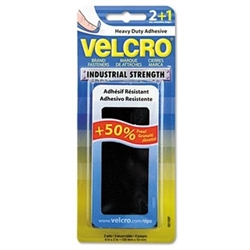 Velcro Brand, 90199, 2 Pack, Black, 2" Width x 4" Length, Industrial Strength Hook & Loop Fastener Strip, Water Resistant