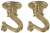 Satco, 90450, Polished Brass, Double Swag Hook Kit, Lamp Hooks, Ceiling & Wall Set