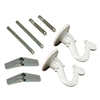 Satco, 90770, White, Double Swag Hook Kit, Lamp Hooks, Ceiling & Wall Set