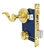 Marks 9225AC/3-W-RHR Polished Brass Right Hand Reverse Ornamental Lever Rose Mortise Entry Lockset Iron Gate Door Double Cylinder Lock Set